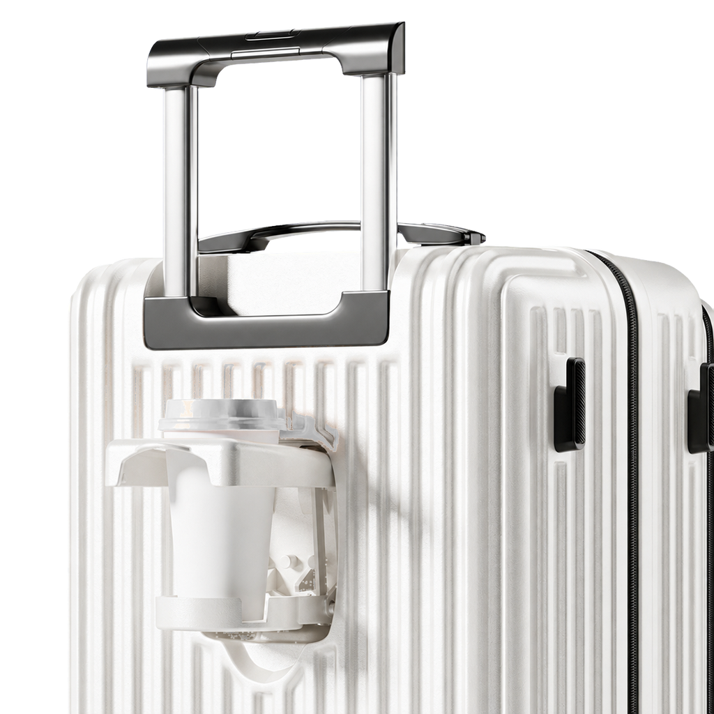 Expandable Front Opening Luggage with TSA Lock, Large Capacity Hard Shell Suitcase for Travel