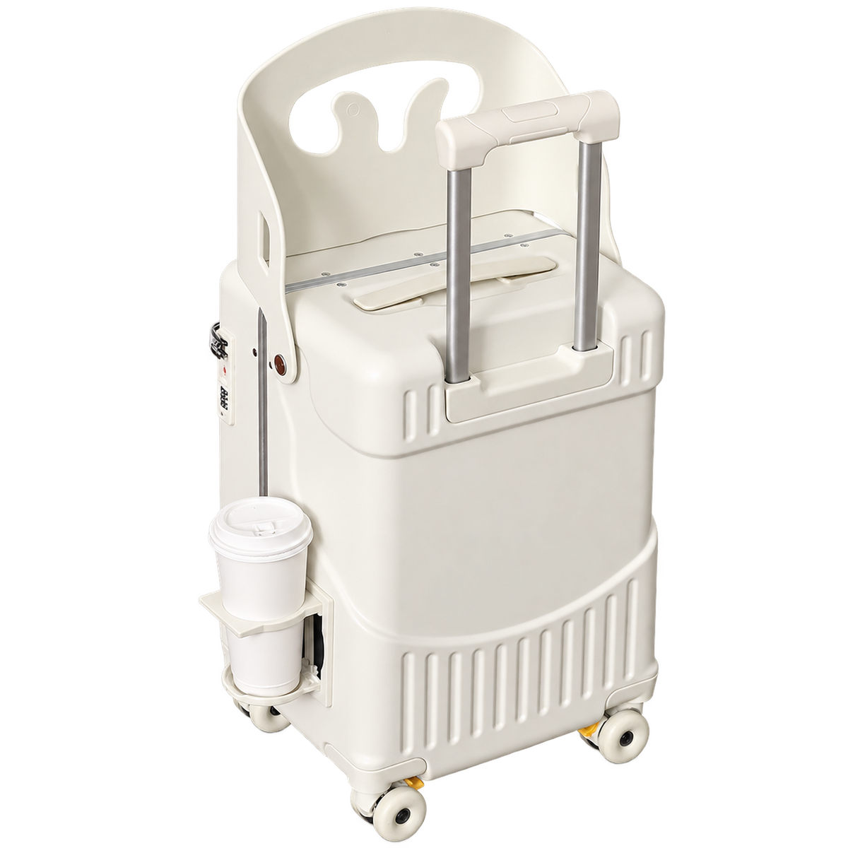 Kids Ride-On Suitcase with Seat, Safety Belt & Cup Holder – 20"/24" Travel Luggage