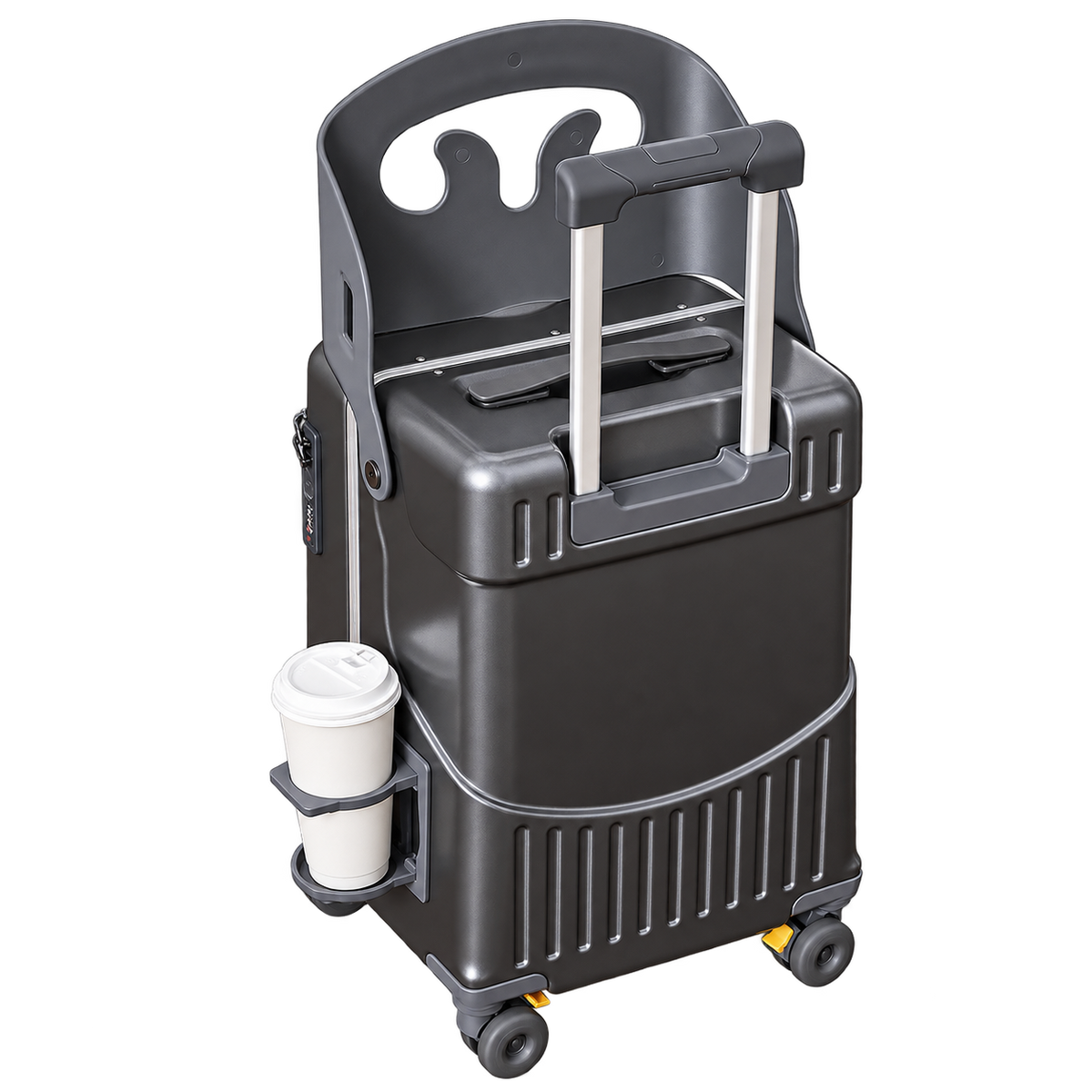 Kids Ride-On Suitcase with Seat, Safety Belt & Cup Holder – 20"/24" Travel Luggage