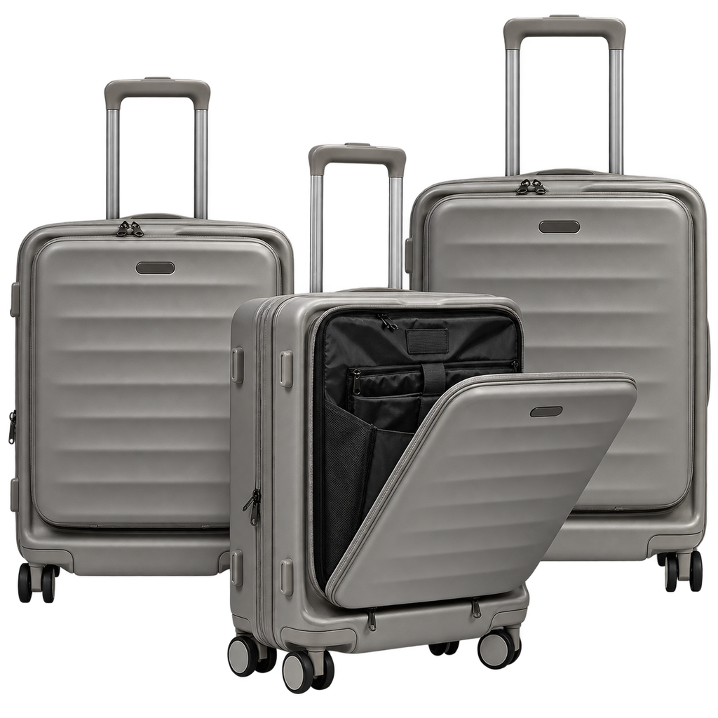Front-Opening Hardside Rolling Luggage 20/24/28 Inch