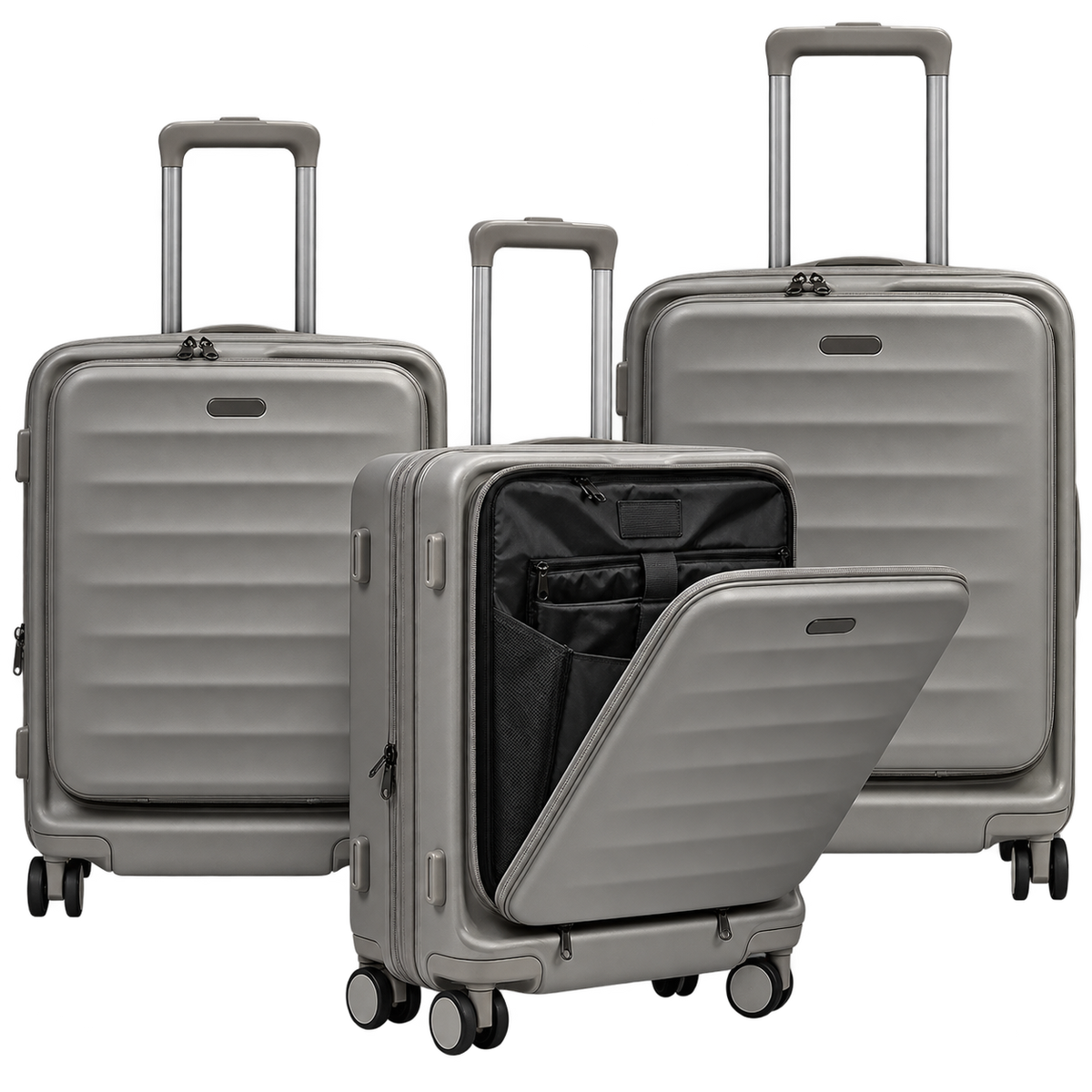 Front-Opening Hardside Rolling Luggage 20/24/28 Inch