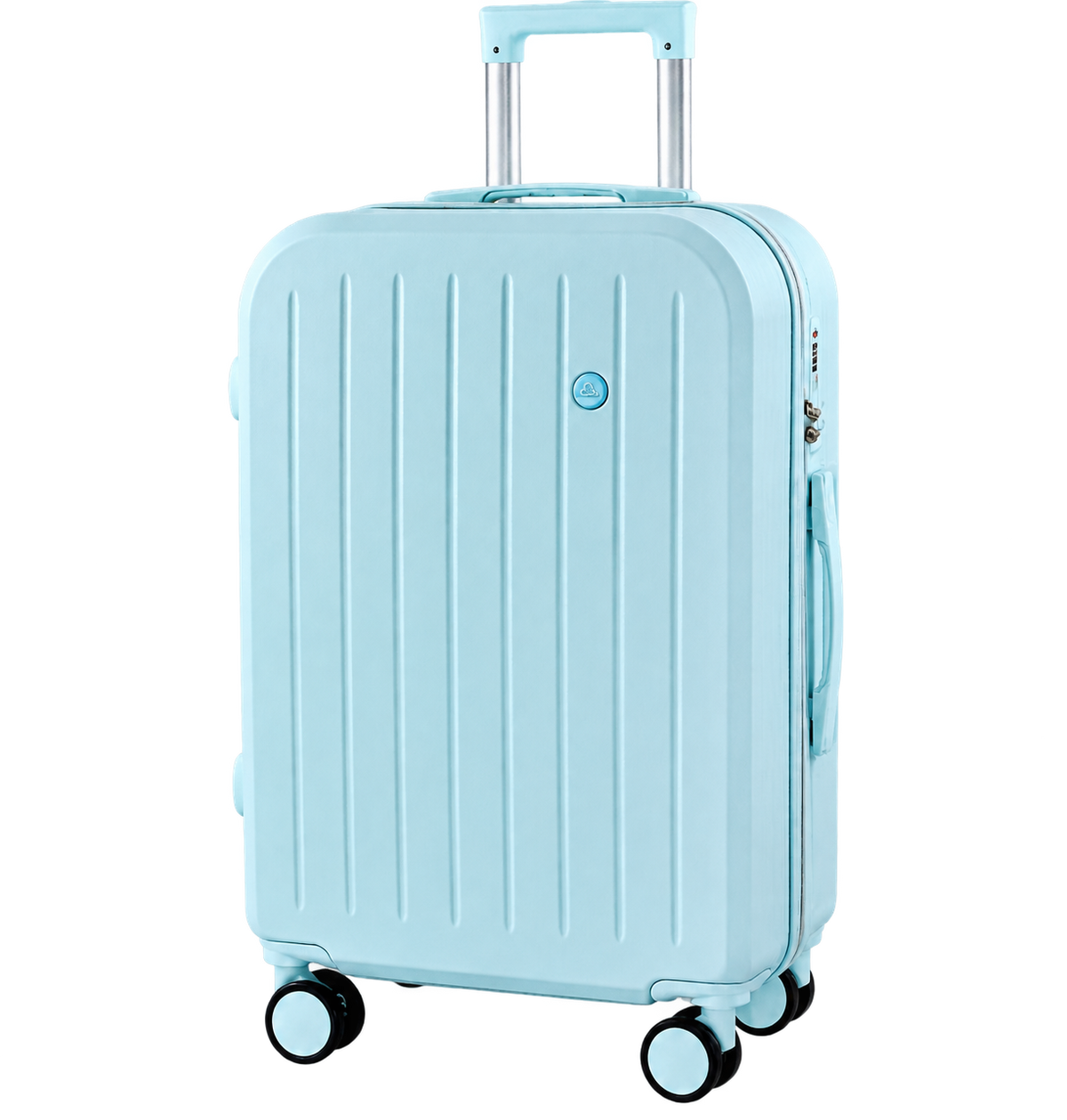 4-in-1 Travel Suitcase with Phone Holder, Cup Holder, Scratch-Resistant Shell & Smart Travel Design