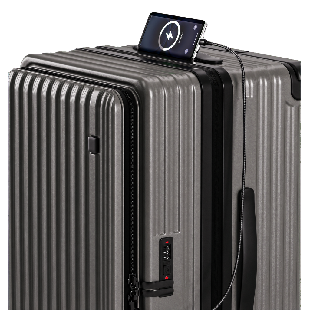 Large Capacity Side-Opening Suitcase with Wet & Dry Separation – Business Travel Luggage