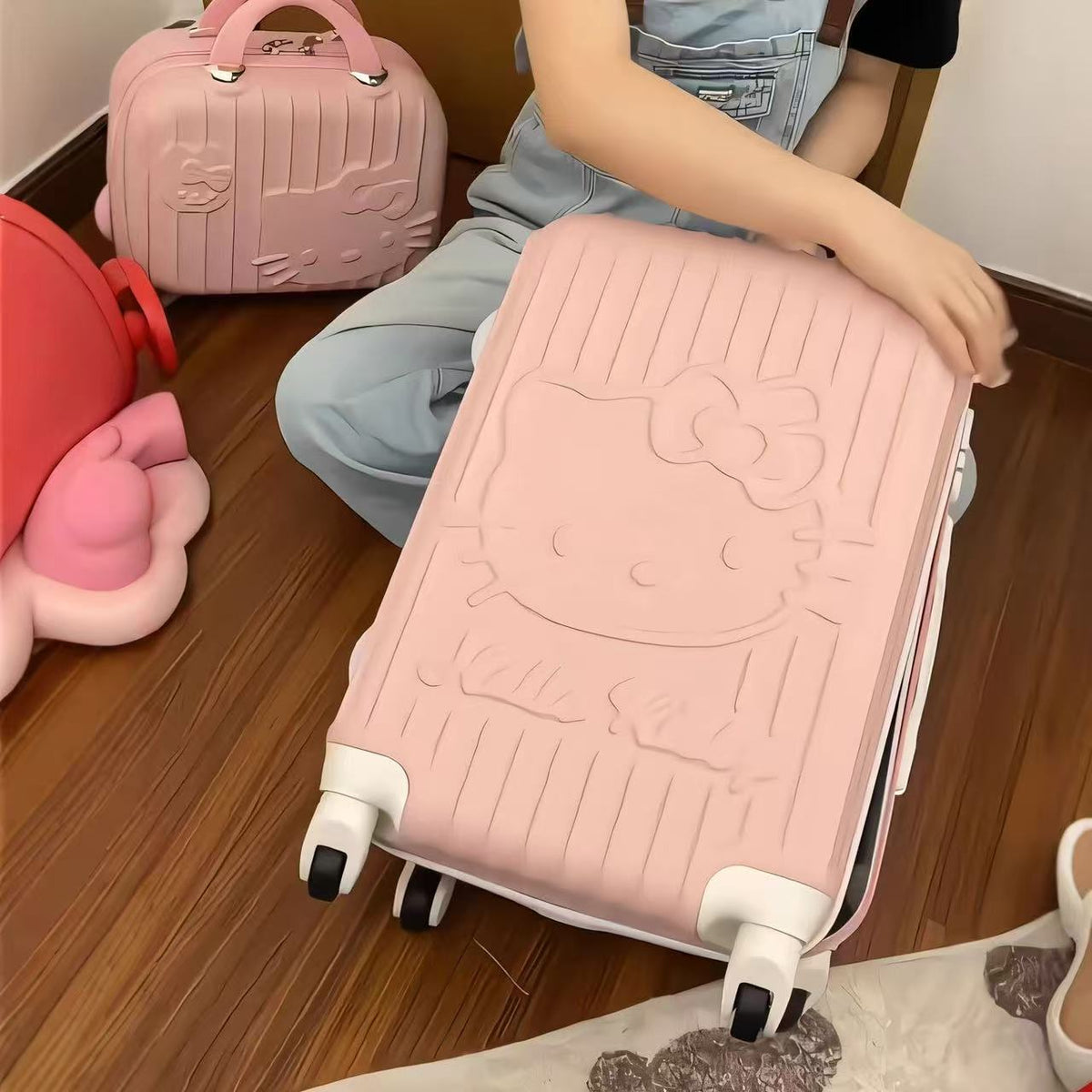 Cute Kitty Luggage Set with Carry-On Bag – 20, 24 & 26 Inch