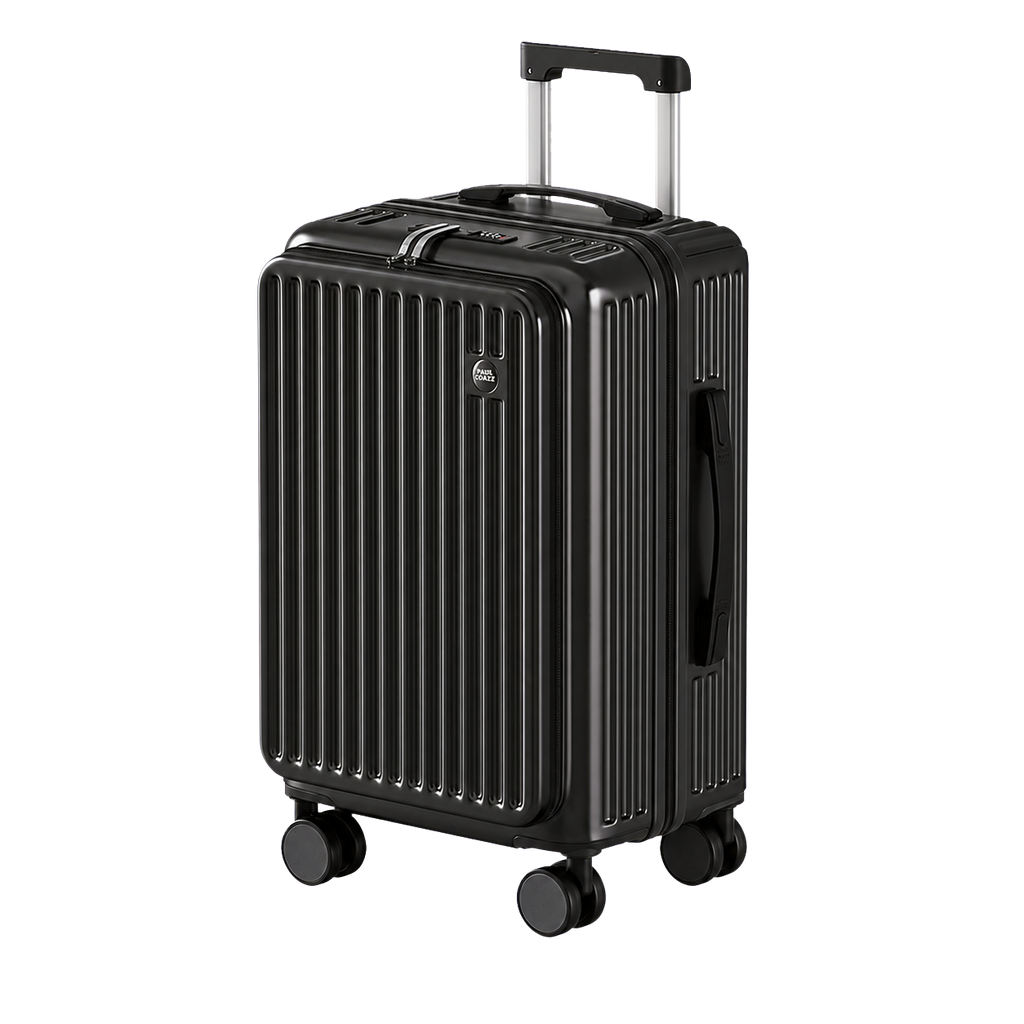 Expandable Front Opening Luggage with TSA Lock, Large Capacity Hard Shell Suitcase for Travel