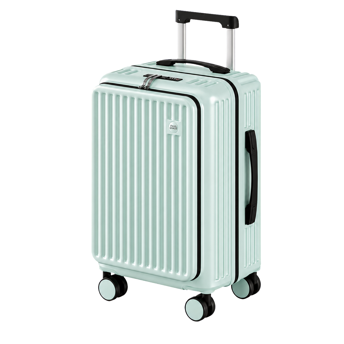 Expandable Front Opening Luggage with TSA Lock, Large Capacity Hard Shell Suitcase for Travel