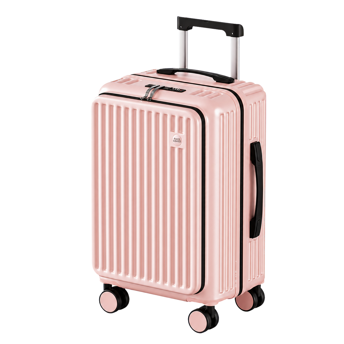 Expandable Front Opening Luggage with TSA Lock, Large Capacity Hard Shell Suitcase for Travel