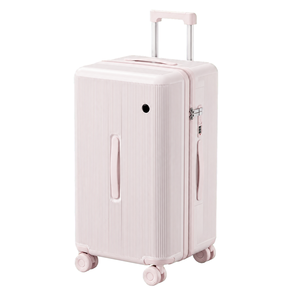 Durable Vertical Ribbed Travel Suitcase – Large Capacity, Impact-Resistant with 360° Spinner Wheels