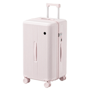 Durable Vertical Ribbed Travel Suitcase – Large Capacity, Impact-Resistant with 360° Spinner Wheels